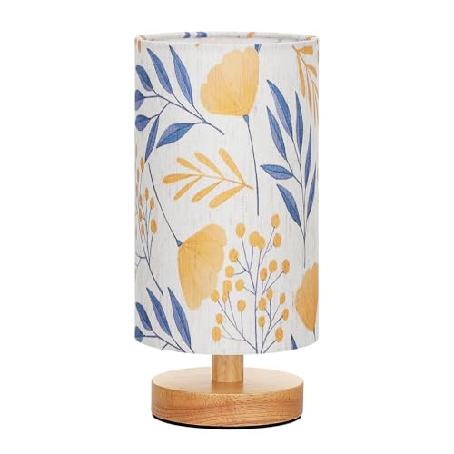 Fenmzee Ginkgo Table Lamp for Bedroom - Inline Control, Small Bedside Lamp with 3000K A15 LED Blub, Easy Assembly (Ginkgo Cream Shade, 9" Inline Control) - color: Ginkgo Cream Shade