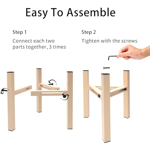 Adjustable Plant Stand Indoor, Metal Stable Plant Holder, Modern Plant Stands Fits 5-6-7-7.5" Pots for Home & Office (Without Pots) - color: Light Khaki