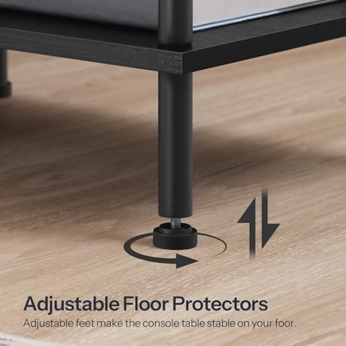 HOOBRO End Table Set of 2, Small Side Table, Nightstand with 2-Layer Storage Shelves, Sofa Table for Small Spaces, Living Room, Bedroom, Stable Frame, Easy Assembly, Black BB09BZP201 - color: Black