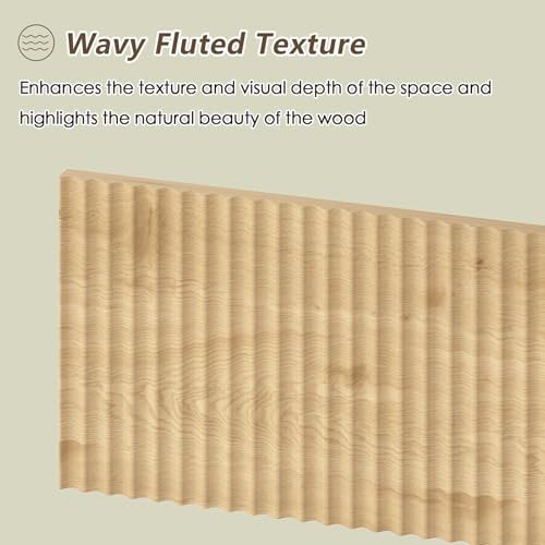 YOMILUVE Fluted Computer Desk with 2 Drawers, 39 Inch Small Computer Desk with Storage, Compact Writing Study Desk for Small Spaces - color: Oak