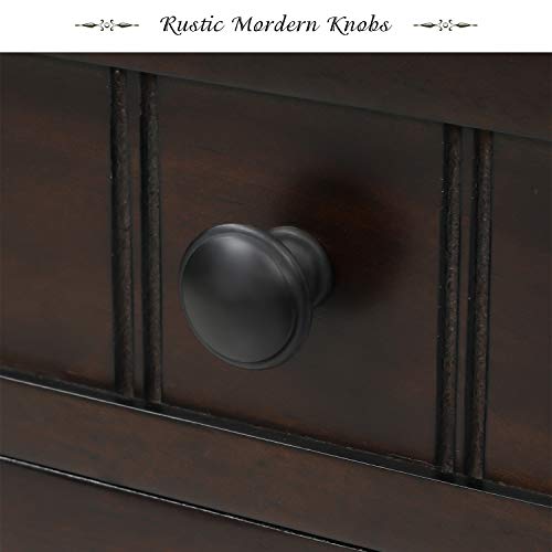 Knocbel Slim Antique Entry Console Table with Drawers & Bottom Open Shelf, Solid Wood Sofa Couch Table for Entryway Hallway Living Room (Espresso) - color: Espresso