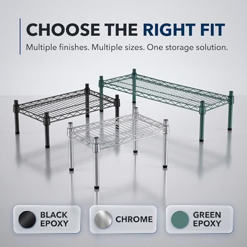 30" x 60" x 8" Chrome Wire Storage Shelf, Dunnage Rack, Commercial 1 Tier Small Shelf - color: Silver, size: 30"D x 60"W x 8"H