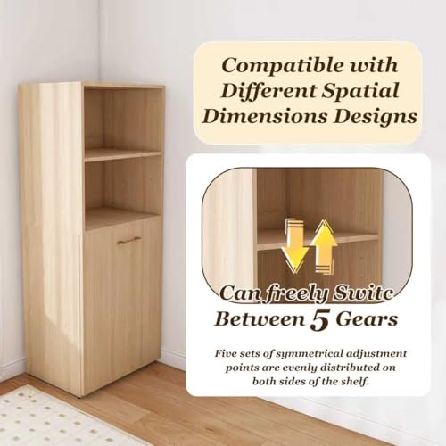 Folding Out Desk with Storage Shelves, Expandable Hidden Computer Desk, Foldable Space-Saving Pull Out Murphy Table, Writing Table with Wheels for Home Office Bedroom Small Spaces (Natural Wood.) - color: Natural Wood.