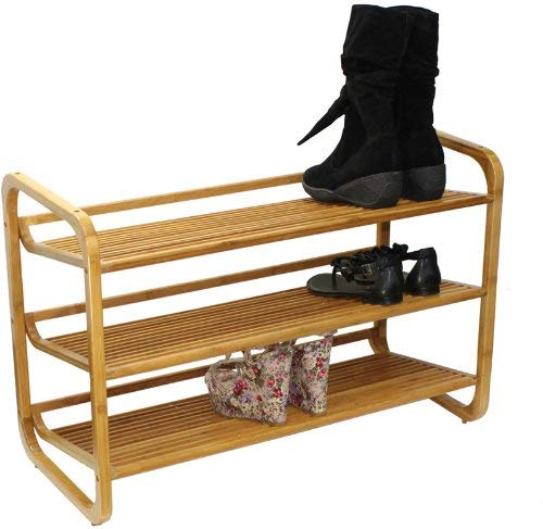 Oceanstar SR1231 3-Tier Bamboo Shoe Rack