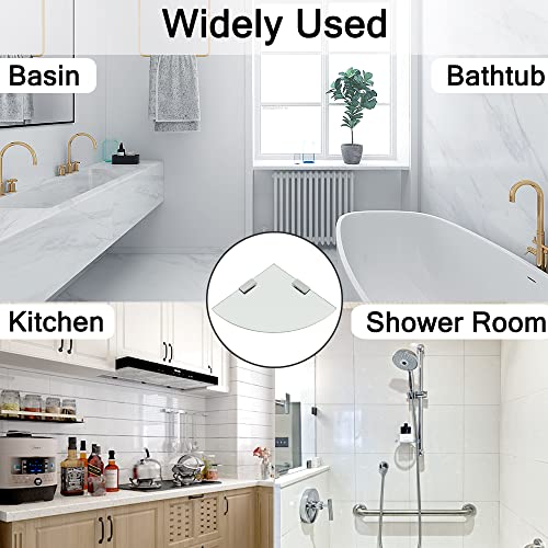 SAYAYO Glass Corner Shelf for Wall, Tempered Floating Glass Shelves for Bathroom 1 Pcs, Clear