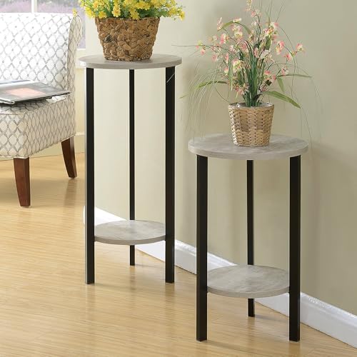 "Convenience Concepts Graystone 31"" Plant Stand, Faux Birch / Black" (111253) - color: Faux Birch/Black