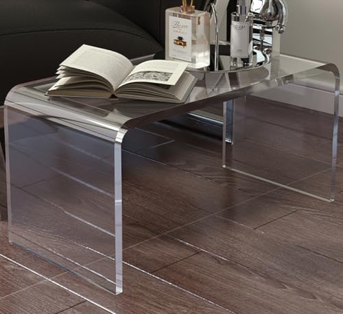 Acrylic 24" Small Table-Multipurpose Modern Furniture for Use as Lap desks, Acrylic Side Table or End Table in Living Rooms, Bedrooms and Offices - size: 14"D x 24"W x 12"H