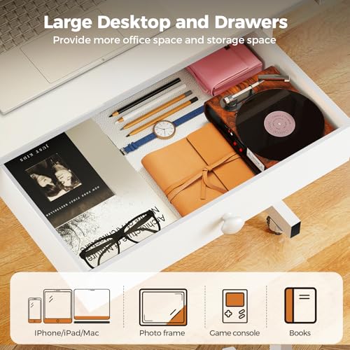 COMHOMA Small Standing Desk Adjustable Height Small Computer Desk Mobile Portable Rolling Laptop Table with Wheels 32" Computer Workstation Sit Stand Desks Portable Standing Table Treadmill desks - color: White
