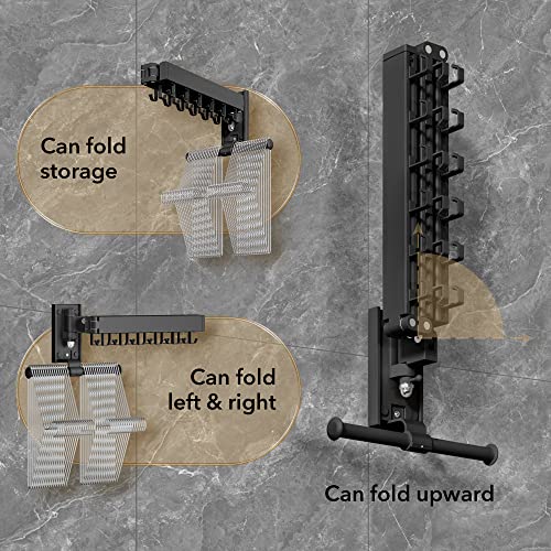 ZdwCyl Clothes Drying Rack,Laundry Drying Rack Wall Mount, Wall Mounted Clothes Rack,Retractable,Collapsible(Tri-Fold),Drying Rack Clothing,can Fold Upward & Left & Right,Space Saver, White Color - color: White-upgrade