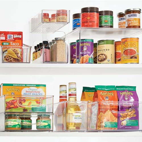 iDesign Clear Plastic Stackable Storage Bin Organizer | Slim, Tall, Narrow, For Kitchen or Pantry - style: Pack of 1