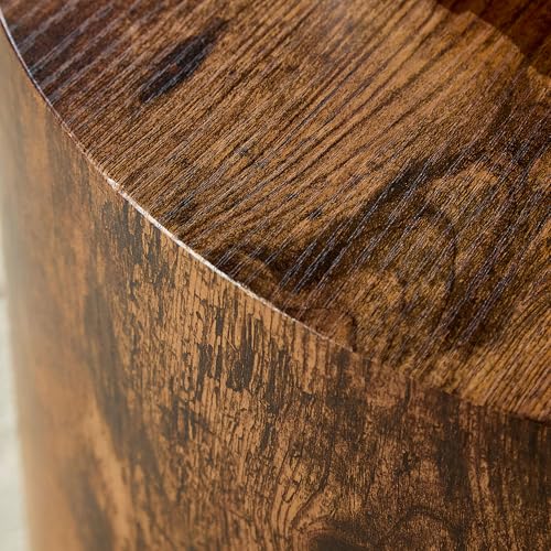 Nesting Coffee Table Set of 2, Modern Round Coffee Table, Accent Side Tables for Small Spaces Living Room Office,Dark Brown - color: Dark Brown