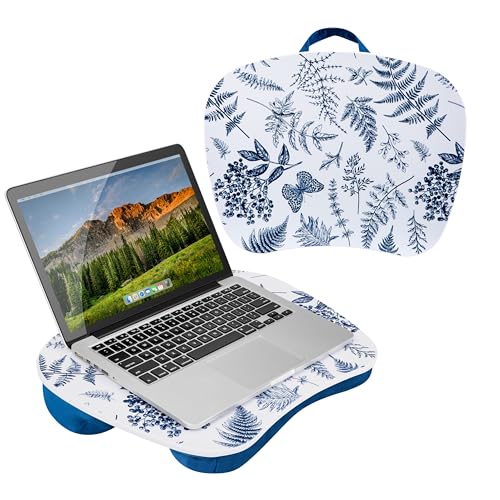 LAPGEAR MyStyle Lap Desk – Blue Garden, Fits 15.6” Laptops - color: Blue Garden