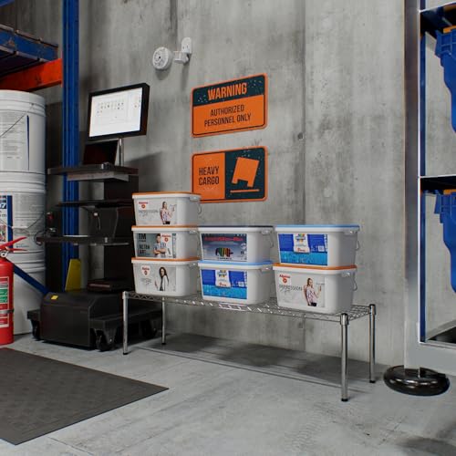 14" Deep x 54" Wide x 14" Height Wire Shelving Kit | 1-Tier | NSF Commercial Storage Rack Unit - size: 14" Deep x 54" Wide