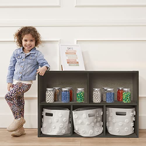 ECR4Kids Streamline 5-Compartment Single-Sided Storage Cabinet, 24in, Kids Furniture, Grey Wash - color: Grey Wash