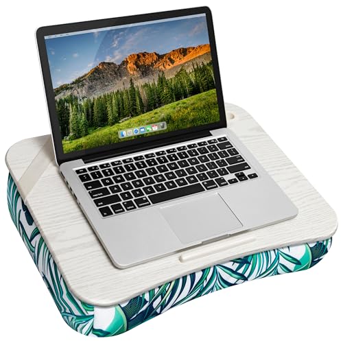 LAPGEAR Designer Lap Desk – Tropical Palm Leaves, Fits 15.6” Laptops - color: Palm Leaves, size: Single Lap Desk