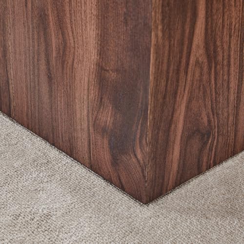 15.7" H Square Compact Coffee Table,Small Cube End Table,Modern Side Table with Stylish Wood Pattern,Minimalist Accent Table for Living Room,Office,Apartment,Nightstand(Walnut,15.7") - color: Walnut,15.7"h