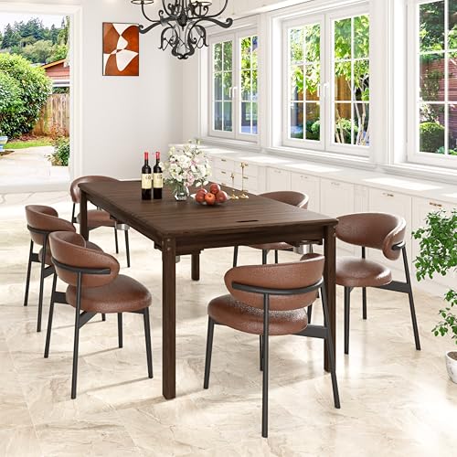 Yardenaler Solid Wood Board Game Table, Gaming & Dining Table with 58” x 33” Big Gaming Space and Removable Top, Seats 4 to 6 Players, Includes Leatherette Play Mat, 6 Cup Holders & Flush Pull Design - size: 63"L x 38.2"W x 30.4"H