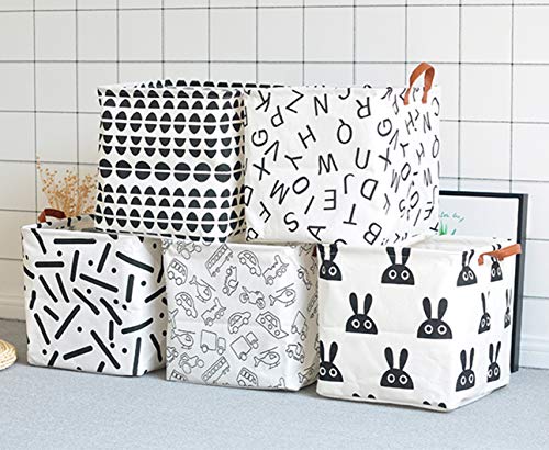 Square Storage Basket Canvas Collapsible Organizer Bins for Book, Nursery, Kid's Toys, Closet & Laundry, Gift Baskets(Letter) - color: Letter