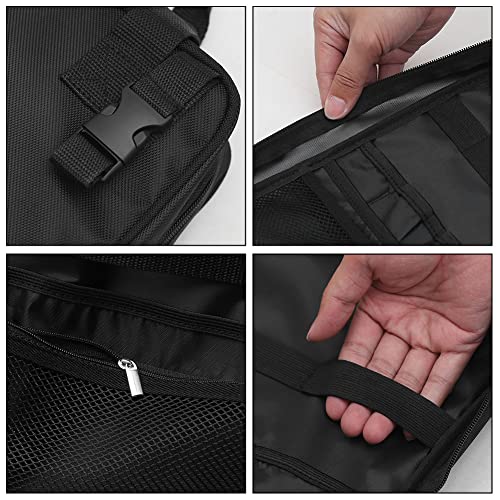 Camp Kitchen Organizer, High Capacity Camping Cooking Utensils Bag, with Hanging Hooks and Paper Towel Holder, Multi-pocket Waterproof Portable Storage for BBQ Outdoor Cooking Essentials