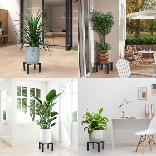Plant Stand Indoor Outdoor, Heavy Duty Metal Plant Pot Holder, Mid Century Modern Planter Stands, Floor Flower Pot Holder (Black, Fit 5-12 inch pots) - size: Fit 5-12 inch pots