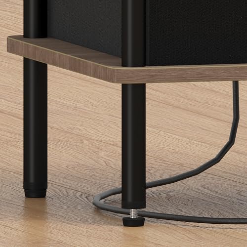Small Side Table with Charging Station, Set of 2 End Table for Small Spaces, Slim Nightstand with Outlet,Sofa Beside Table, 3-Tier Storage Shelf,Living Room, Bed Room, Natrual Walnut - color: Natrual Walnut