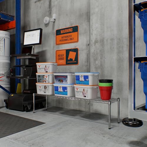 14" Deep x 60" Wide x 14" Height Wire Shelving Kit | 1-Tier | NSF Commercial Storage Rack Unit - size: 14" Deep x 60" Wide