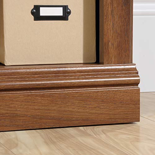 Sauder 2 Tier Book Shelf Wooden Bookcase Multipurpose Bookshelf for Home Office, Living Room, in Oiled Oak - color: Oiled Oak Finish