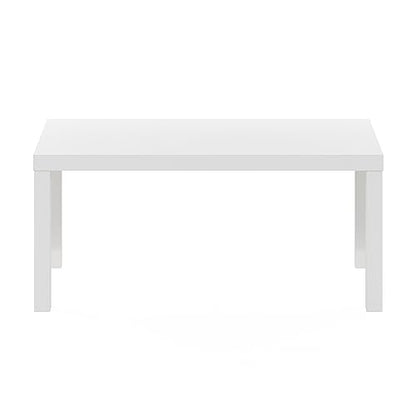Furinno CLASSIC Coffee Table, Modern Rectangle Printer Stand, White | 1.8" Triple Thick Tabletop, Toolless Assembly, Side Table, for Living Room, Home Office - color: White, size: Rectangle