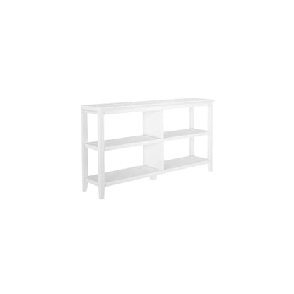 GOWE Edenton Wood Low Bookshelf with 2 Shelves; White