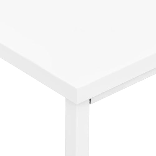 Industrial Computer Desk with 3 Drawers White 41.3"x20.5"x29.5" Steel Writing Table for Home Office Small Spaces, Durable Workstation Study Desk