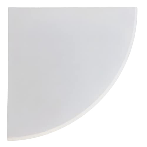 2 Pcs White Marble Corner Shower Shelf for Bathroom, 9'' x 9'' x 0.8'' Marble Corner Shelves for Bathroom Wall Mounted Both Side Polished