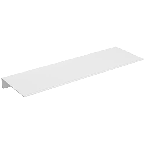 16 inch White Floating Shelf for Wall Organizer & Storage, Display Shelf, Metal Wall Shelf for Bathroom, Living Room, Kitchen, Bedroom - color: White, size: 16 in