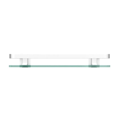 VOLPONE Bathroom Wall Shelf 15.7in Bathroom Glass Shelves Wall Mount Glass Shelf Rustproof Bathroom Wall Organizer 3 Tier (Sliver) - style: 3 tier without towel bar silver