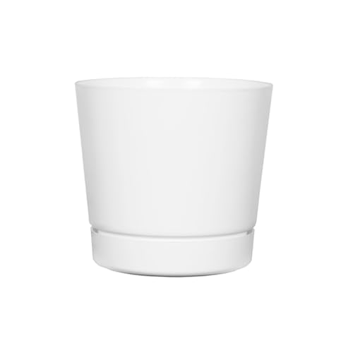 Novelty Majestic Full Depth Round Cylinder Pot, Glossy White, 8-Inch (10082) - color: White, size: 8 Inch