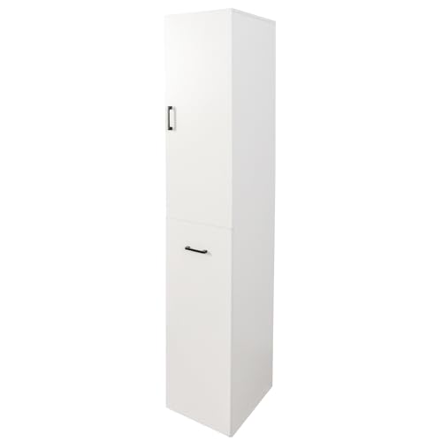 71" Spice Cabinet Pantry Cabinet for Kitchen, Tall Slim Storage Cart with Door & 3-Tier Shelf, Narrow Side of Fridge Next to Fridge Storage, Freestanding Narrow Pantry Cabinet for Small Spacem, White