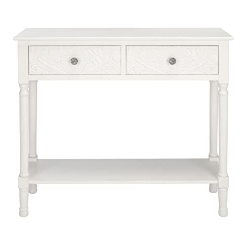 Safavieh Home Collection Josie Distressed White 2-Drawer Console Table - color: Distressed White