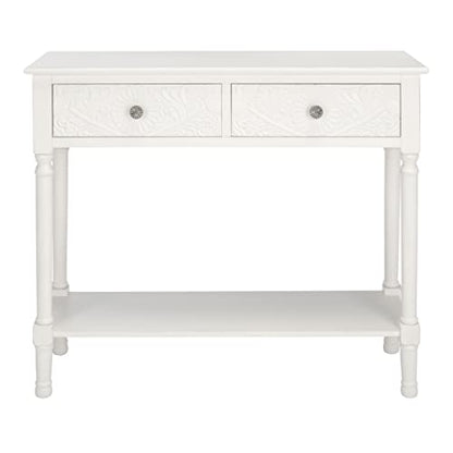 Safavieh Home Collection Josie Distressed White 2-Drawer Console Table - color: Distressed White
