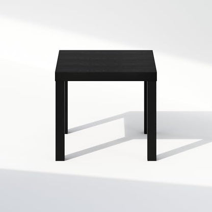 Furinno Classic Modern Coffee Table, Printer Stand, Black | 1.8" Triple Thick Square Tabletop, Side Table with 4 Legs, for Living Room, Bedroom, Home Office - color: Black, size: Square