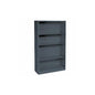 HON Metal Bookcase - Bookcase with Two Shelves, 34-1/2w x 12-5/8d x 59h, Charcoal (HS30ABC) - color: Charcoal, size: 4 Shelves