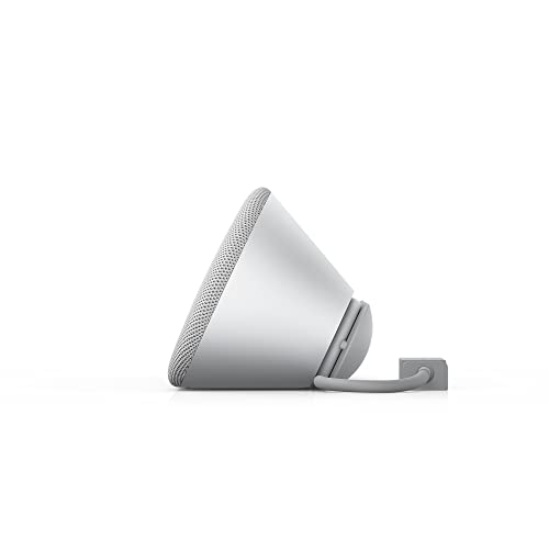 Dell SP3022 USB Computer Speaker for PC, Laptop, Monitor, Business Conference-Mini Soundbar Speakerphone, AI Noise Echo Cancellation, Full Duplex Audio, 2 x 1.8W, MS-Teams Certified - Platinum Silver - style: SP3022