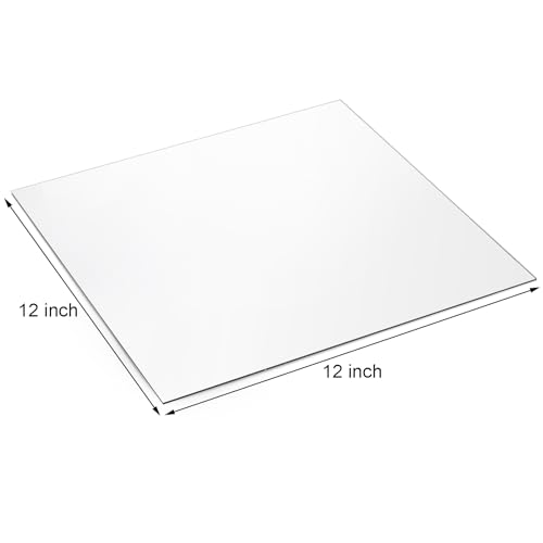 Set of 10 Square Mirror Candle Plates, 12x12 Inch Frameless Glass Mirror Trays Wall Mounted Glass Mirrors Tiles for Table Centerpieces, Wedding Party Decorations, Wall Decor, Crafts, 1.7mm