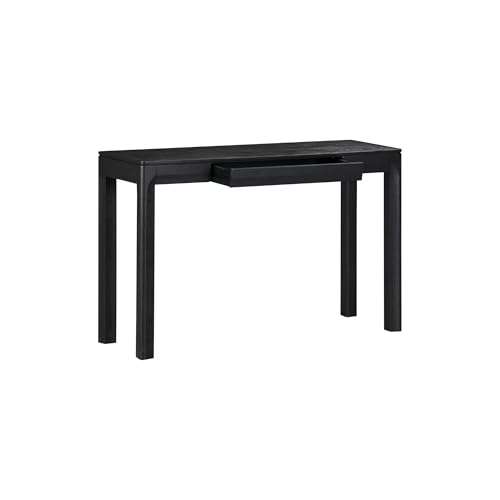 NTC Flow 47-Inch Console Table, Modern Solid Wood Entryway Table with Hidden Drawer, Waterproof & Heat Resistant, Narrow Table for Hallway, Living Room & Foyer, Burnt Black - color: Burnt Black, size: 47 Inch, style: Console