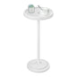 HOOBRO Small Round Side Table, Drink Table, Coffee Martini Table with Pedestal Accent for Small Spaces in Living Room, Bedroom, Sofa Couch, White WW168BZ01 - color: White