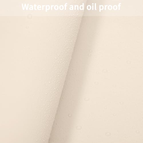 Round Table Cover - Can Be Used On Both Sides Waterproof and Easy to Clean Good Flatness Used for Dining Table(Light Beige+Light Gray Dia.54Inch) - color: Light Beige+light Gray, size: 54" (Round)