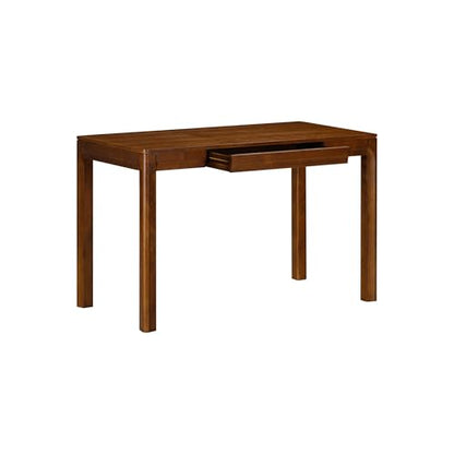 NTC Flow Modern Wooden Rectangle Desk Table with Hidden Drawer – Waterproof & Heat Resistant, Dark Walnut - color: Dark Walnut, size: 47 Inch, style: Desk