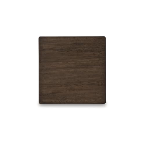 Signature Design by Ashley Hannodream End Table, No Assembly Required, Contemporary Pedestal Wood Accent Table for Living Room Sofa, Warm Brown, 22" W - color: Warm Brown