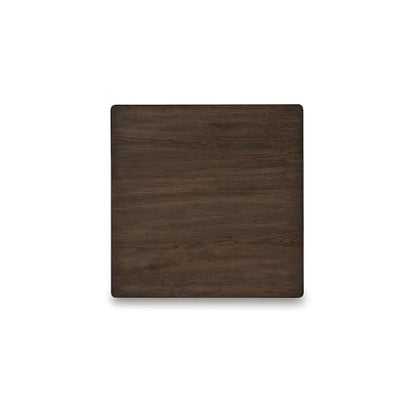 Signature Design by Ashley Hannodream End Table, No Assembly Required, Contemporary Pedestal Wood Accent Table for Living Room Sofa, Warm Brown, 22" W - color: Warm Brown