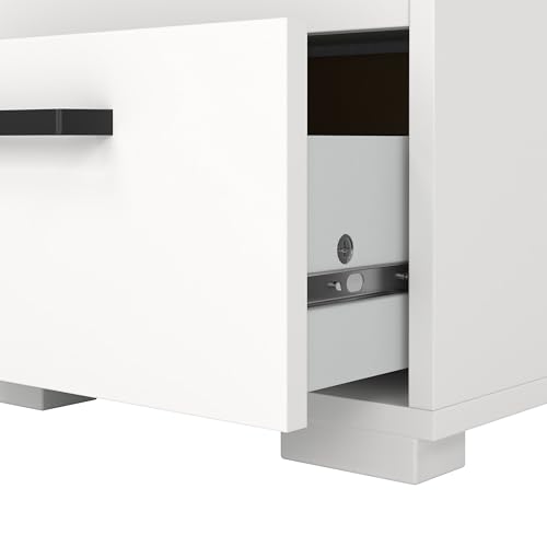 2 Drawer Nightstand, 15.8" W x 15.6" D x 17.4" H | Compact Design