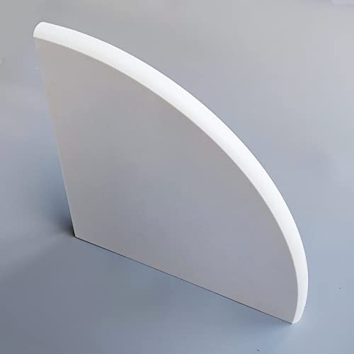 2 Pcs White Marble Corner Shower Shelf for Bathroom, 9'' x 9'' x 0.8'' Marble Corner Shelves for Bathroom Wall Mounted Both Side Polished