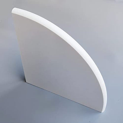 2 Pcs White Marble Corner Shower Shelf for Bathroom, 9'' x 9'' x 0.8'' Marble Corner Shelves for Bathroom Wall Mounted Both Side Polished